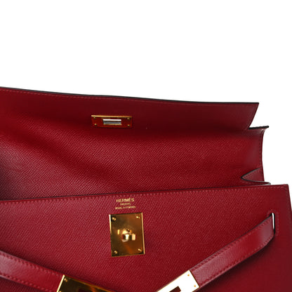 Hermes Epsom Kelly Sellier 32 Rouge Grenat 10 of 10