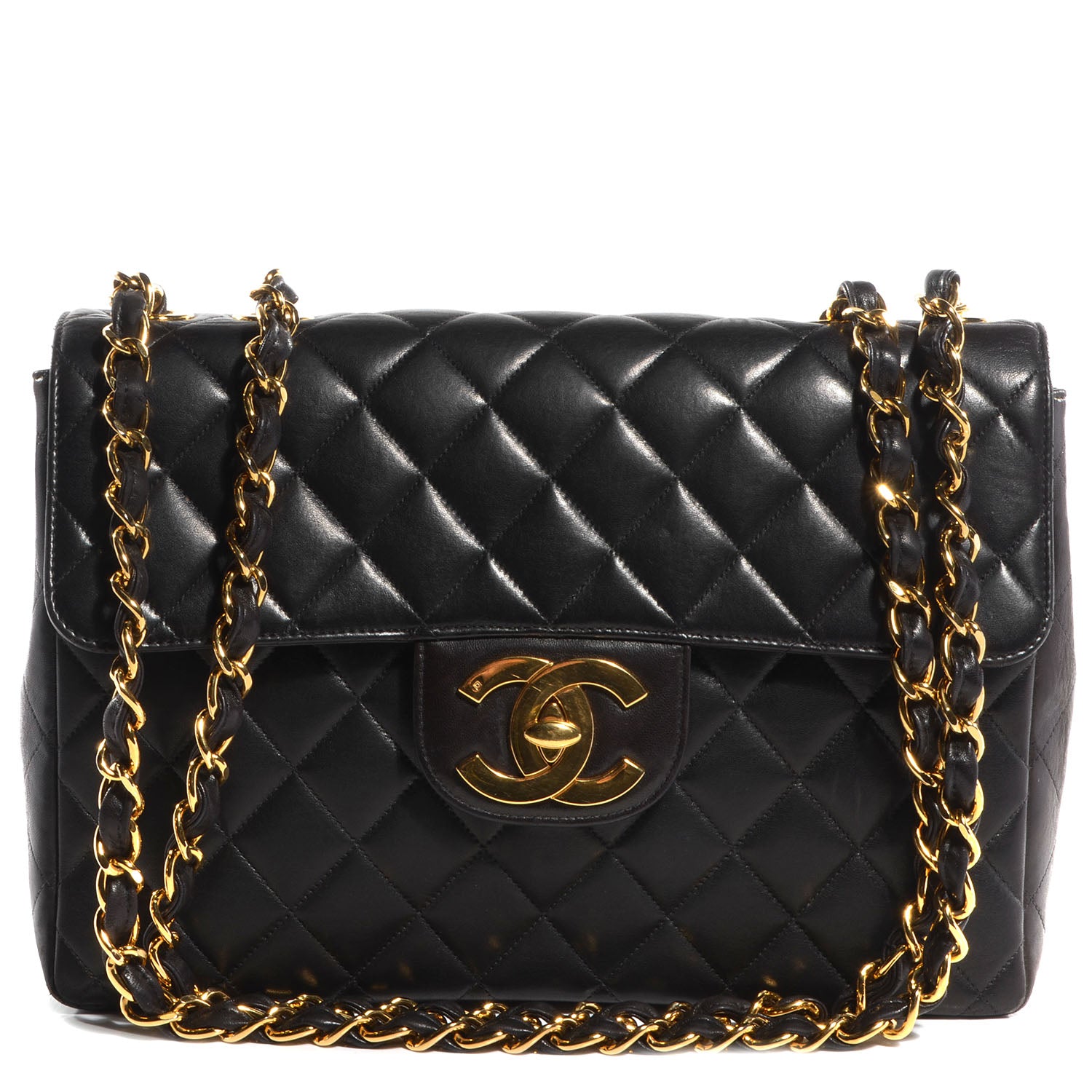 Chanel Lambskin Jumbo Flap Black 1 of 8