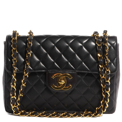 Chanel Lambskin Jumbo Flap Black 1 of 8