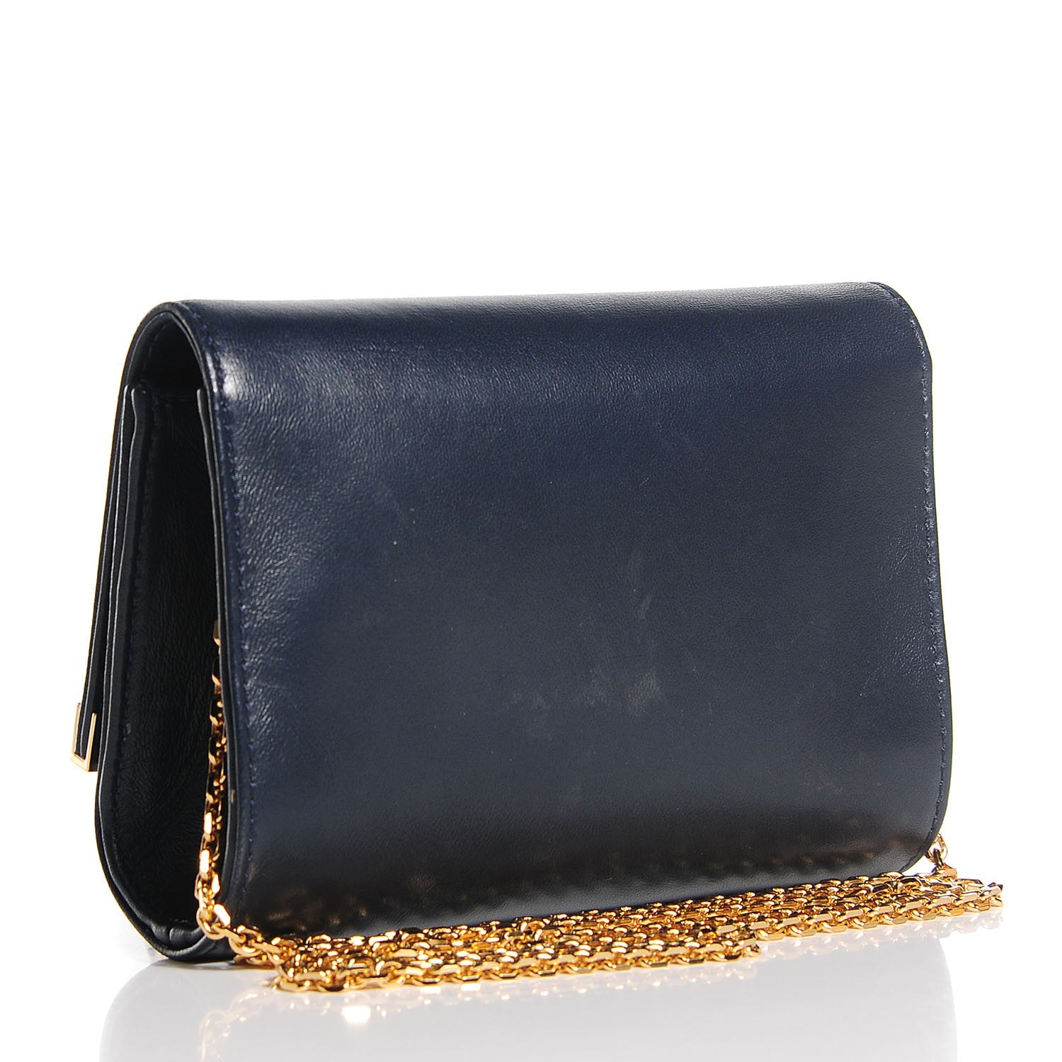 Fendi Shiny Nappa Mini Rush Clutch Navy 3 of 9