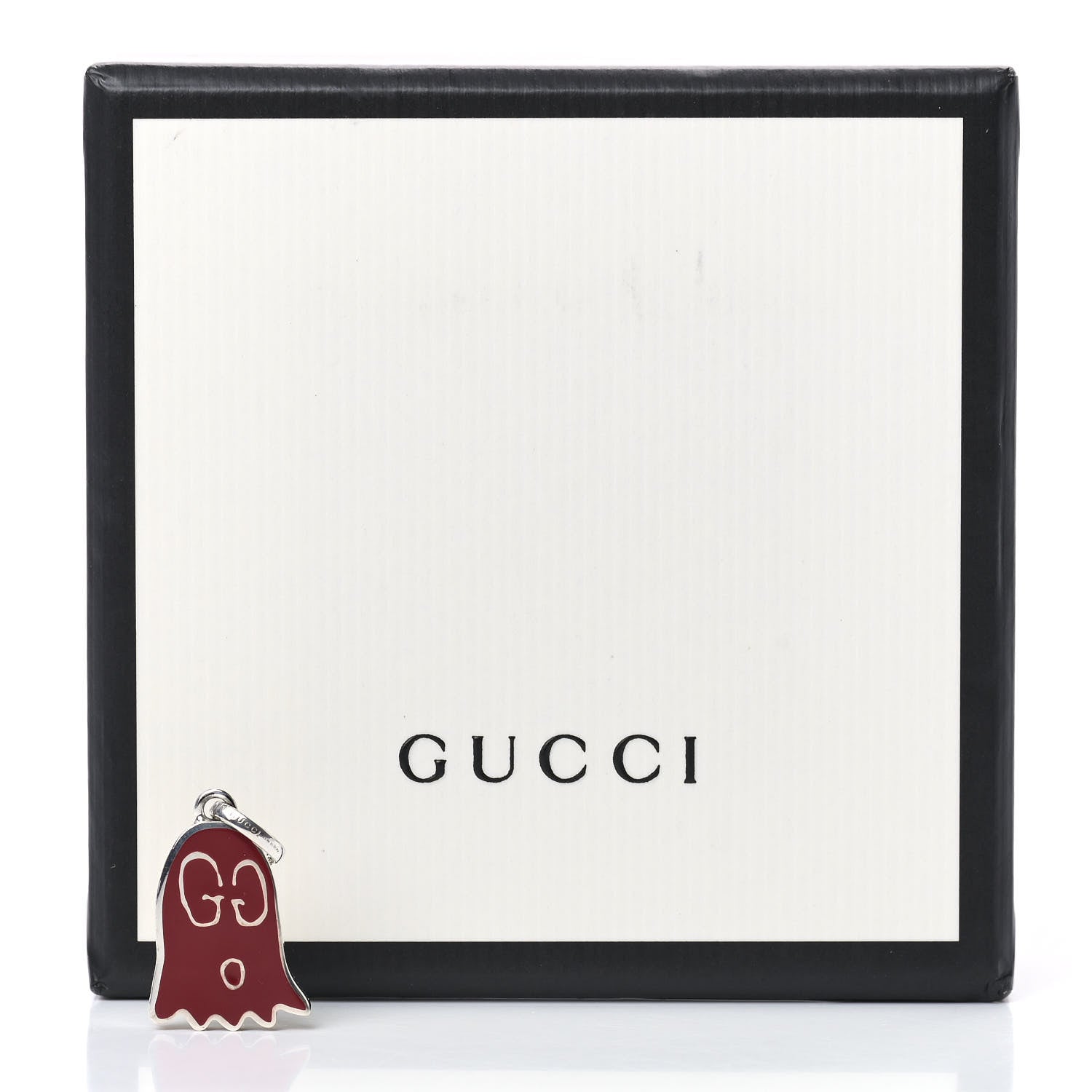 Gucci Sterling Silver Enamel GucciGhost Ghost Pendant Red 5 of 5