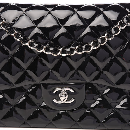 Chanel Patent Quilted Jumbo Double Flap Black 15 of 15