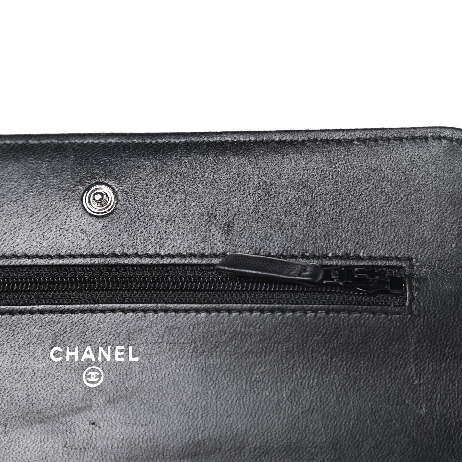 Chanel Lambskin Quilted Wallet On Chain WOC Black 14 of 16