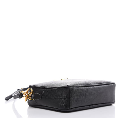Prada Saffiano Mini Camera Crossbody Bag Black 4 of 11