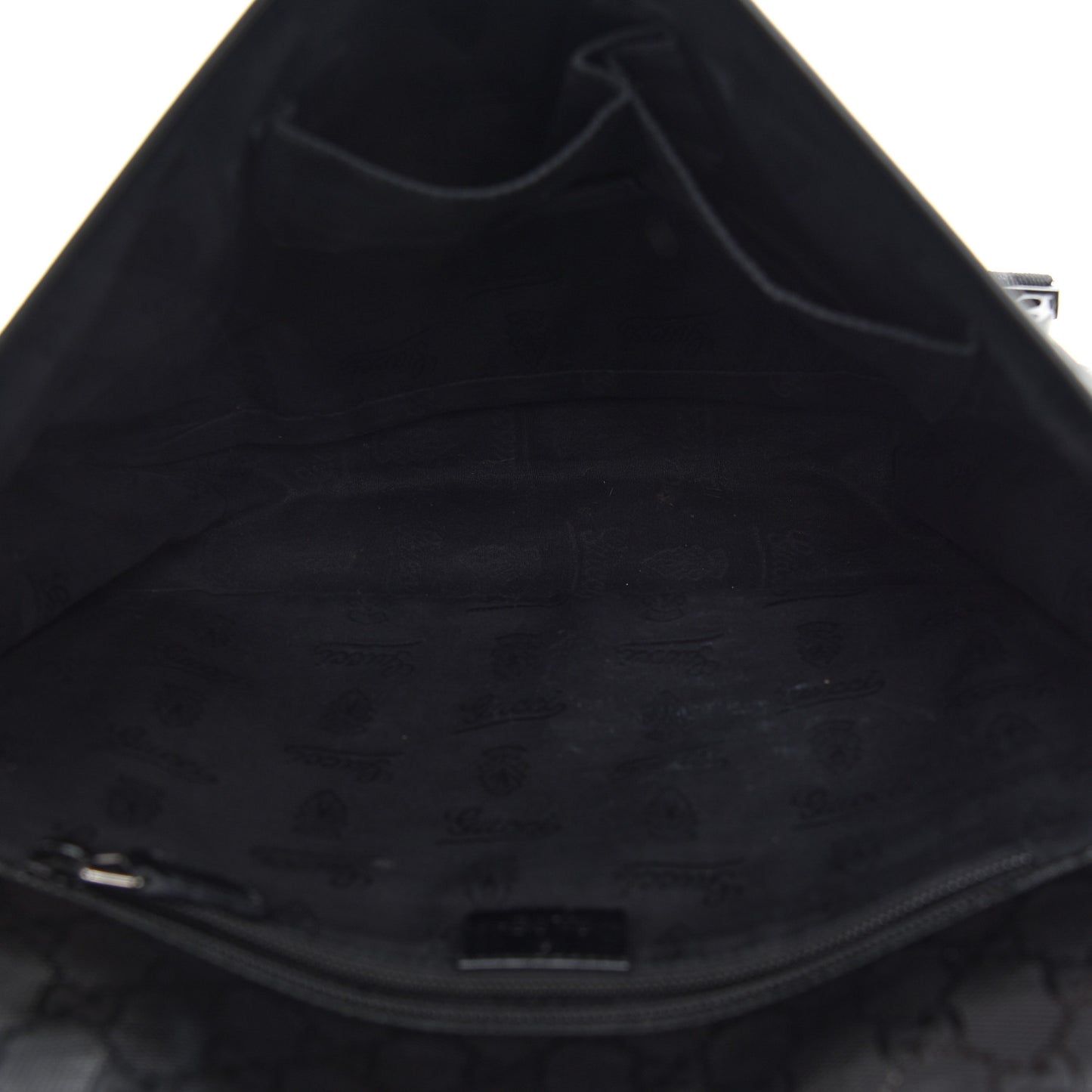 Imprime Monogram Medium Double Buckle Flap Messenger Bag Black