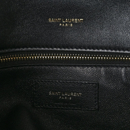 Saint Laurent Patent Quilted Sade Puffer Envelope Clutch Black 6 of 9