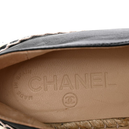 Chanel Lambskin CC Espadrilles 38 Black 8 of 10