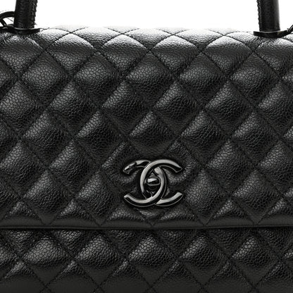 Chanel Caviar Quilted Small Coco Handle Flap So Black 8 of 12