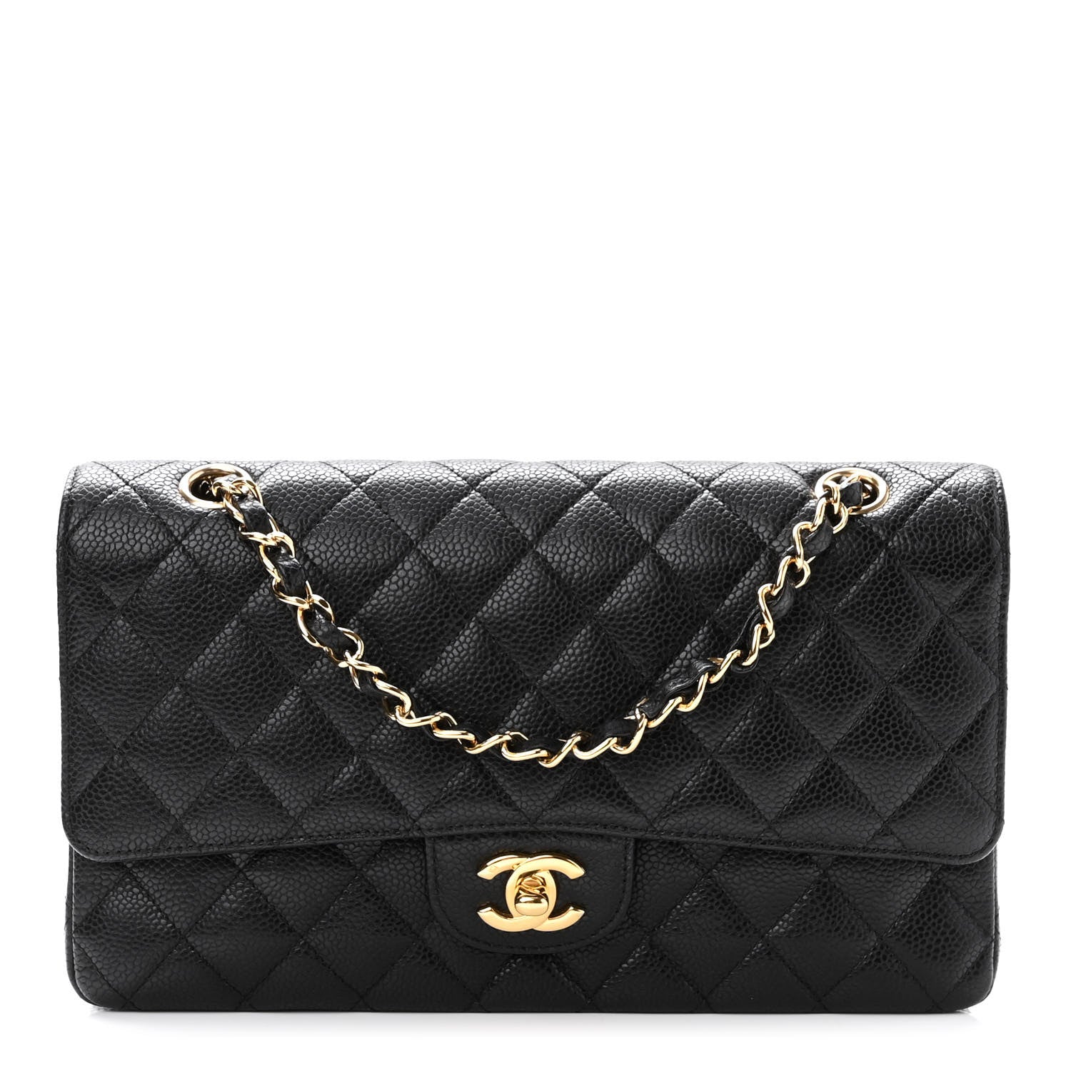 Chanel Caviar Quilted Medium Double Flap Black 1 of 10