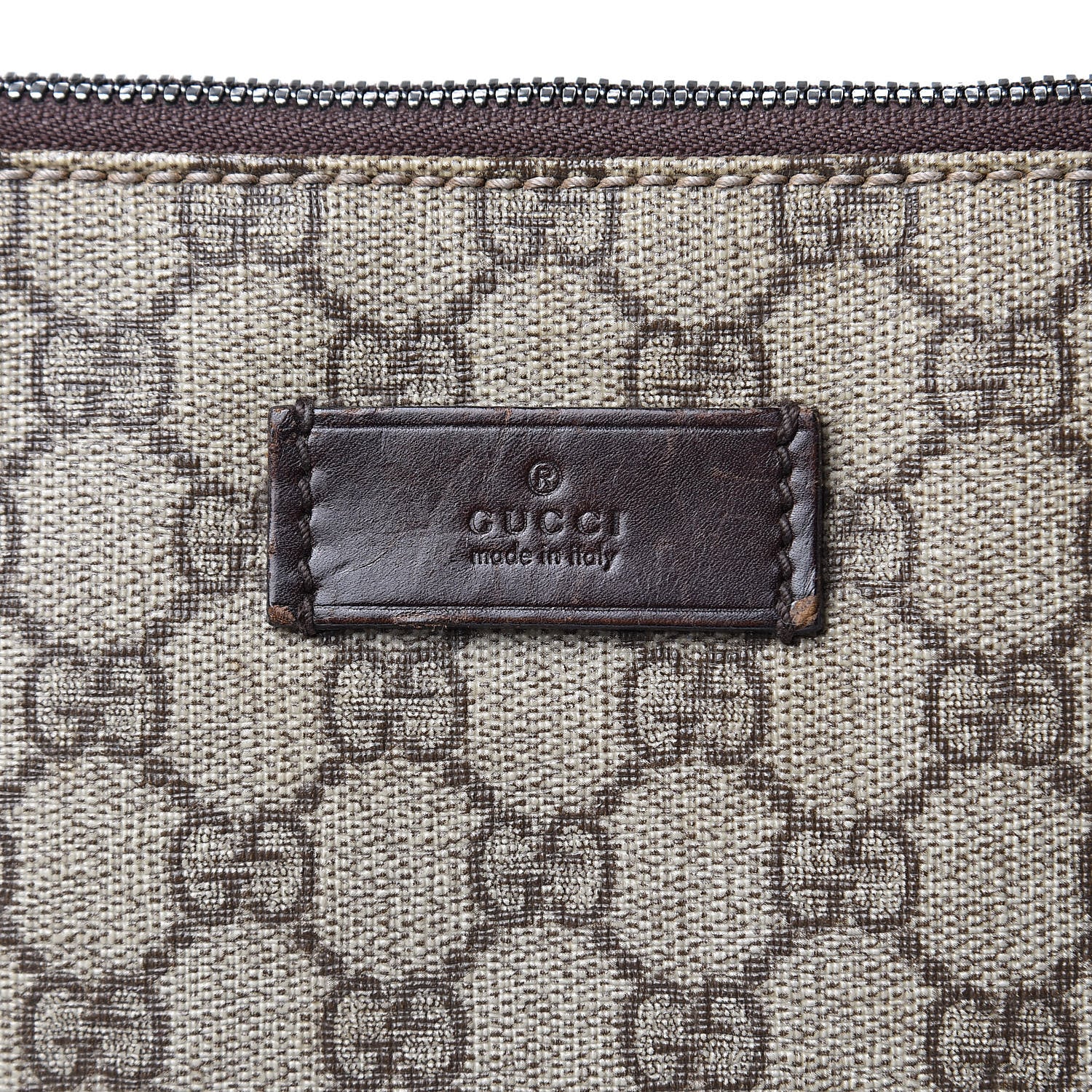 Gucci Denim Monogram Flat Messenger Bag Black 8 of 16