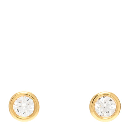 Tiffany 18K Yellow Gold Diamond .34ctw Elsa Peretti Diamonds By The Yard Earrings 1 of 5