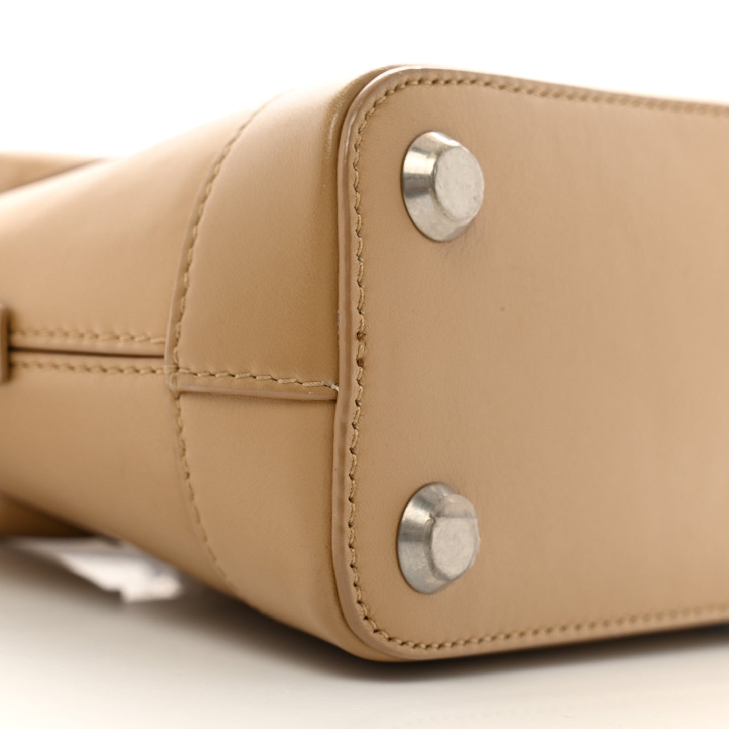 Calfskin Happy Sad XXS Ville Top Handle Bag Light Brown