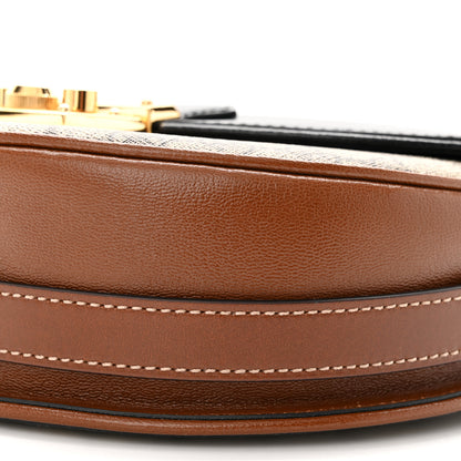 Gucci GG Supreme Monogram Calfskin Small Padlock Messenger Shoulder Bag Beige Black Cuir 10 of 11
