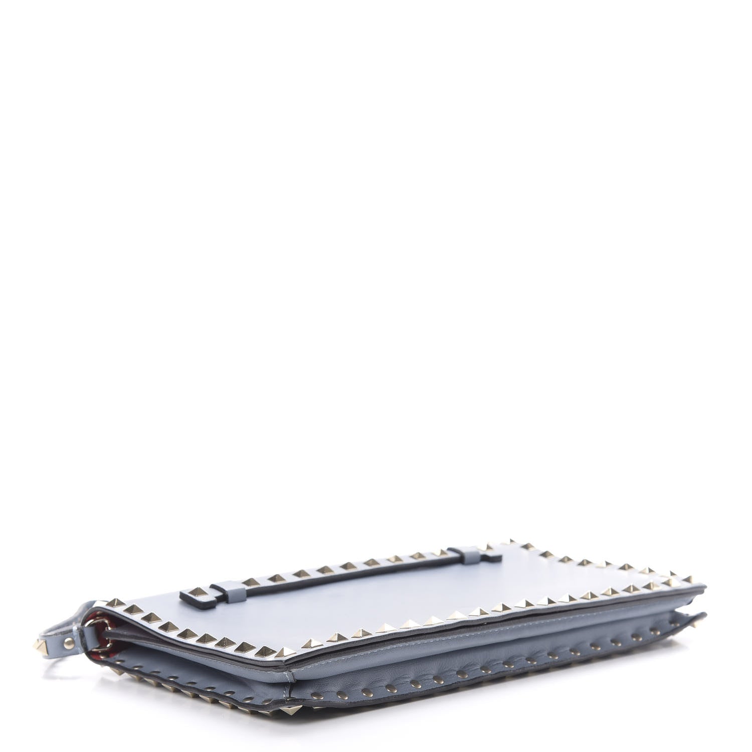 Valentino Garavani Nappa Rockstud Wristlet Clutch Grey 4 of 12