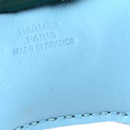 Hermes Milo Lambskin Grigri Rodeo Horse Bag Charm PM Celeste Malachite Craie 3 of 4