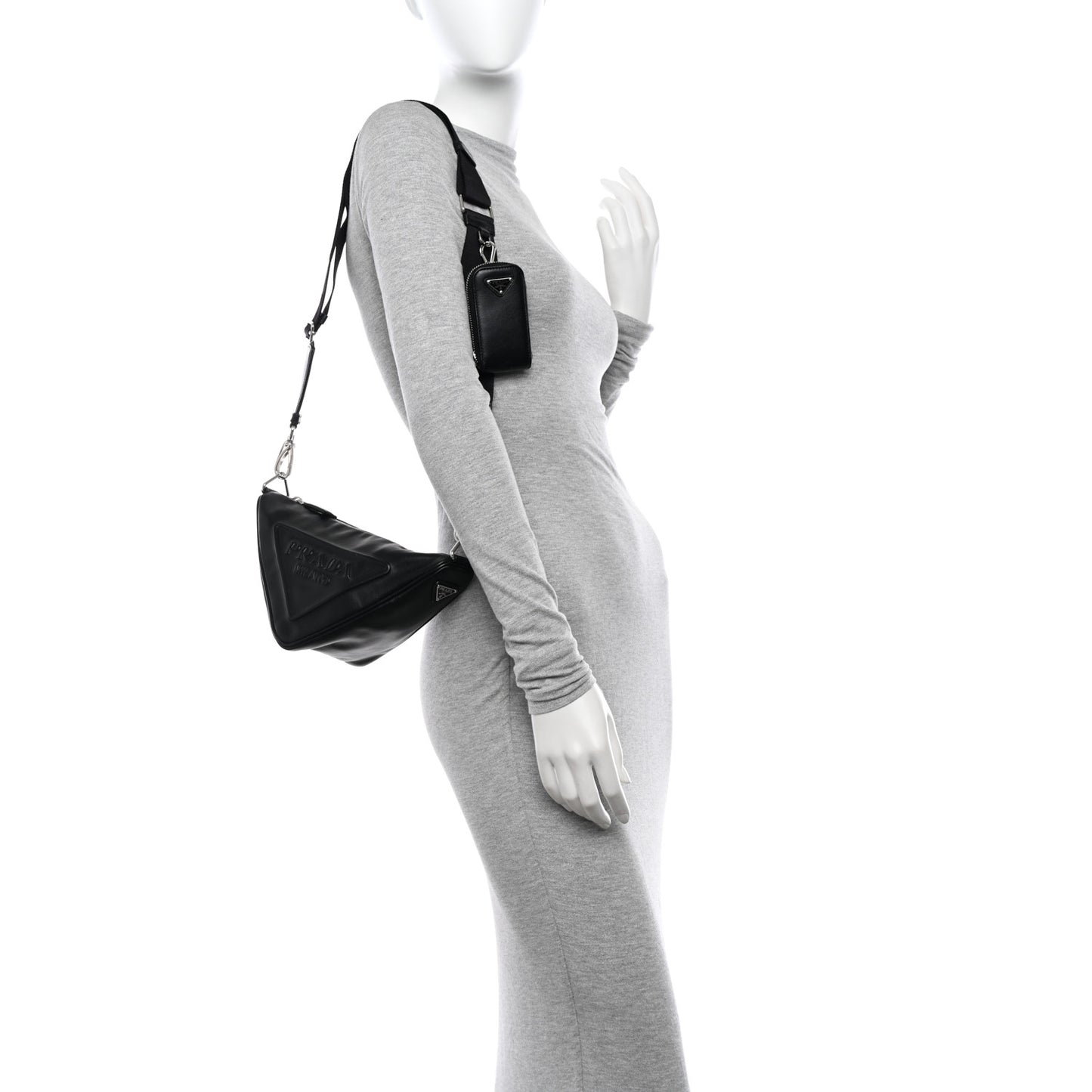 Grace Lux Triangle Shoulder Bag Black