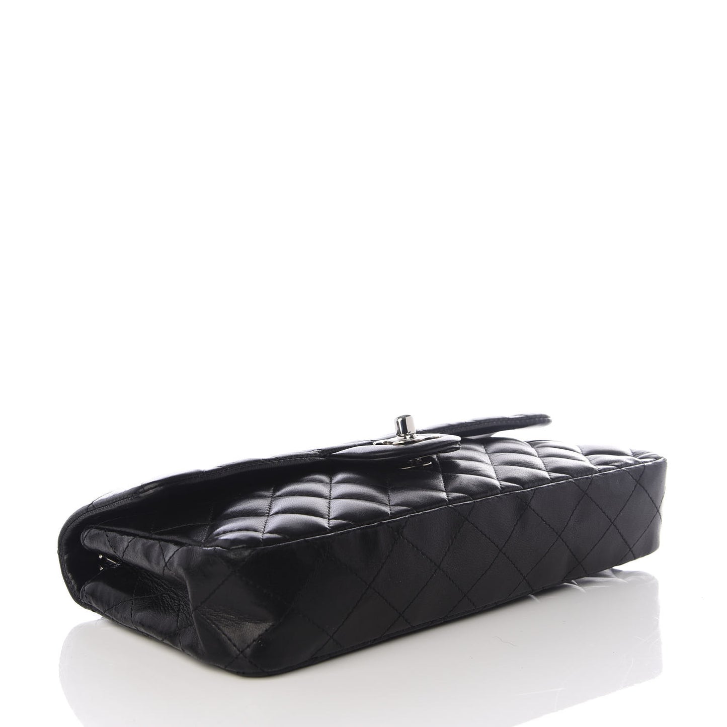 Lambskin Quilted East West Flap Black