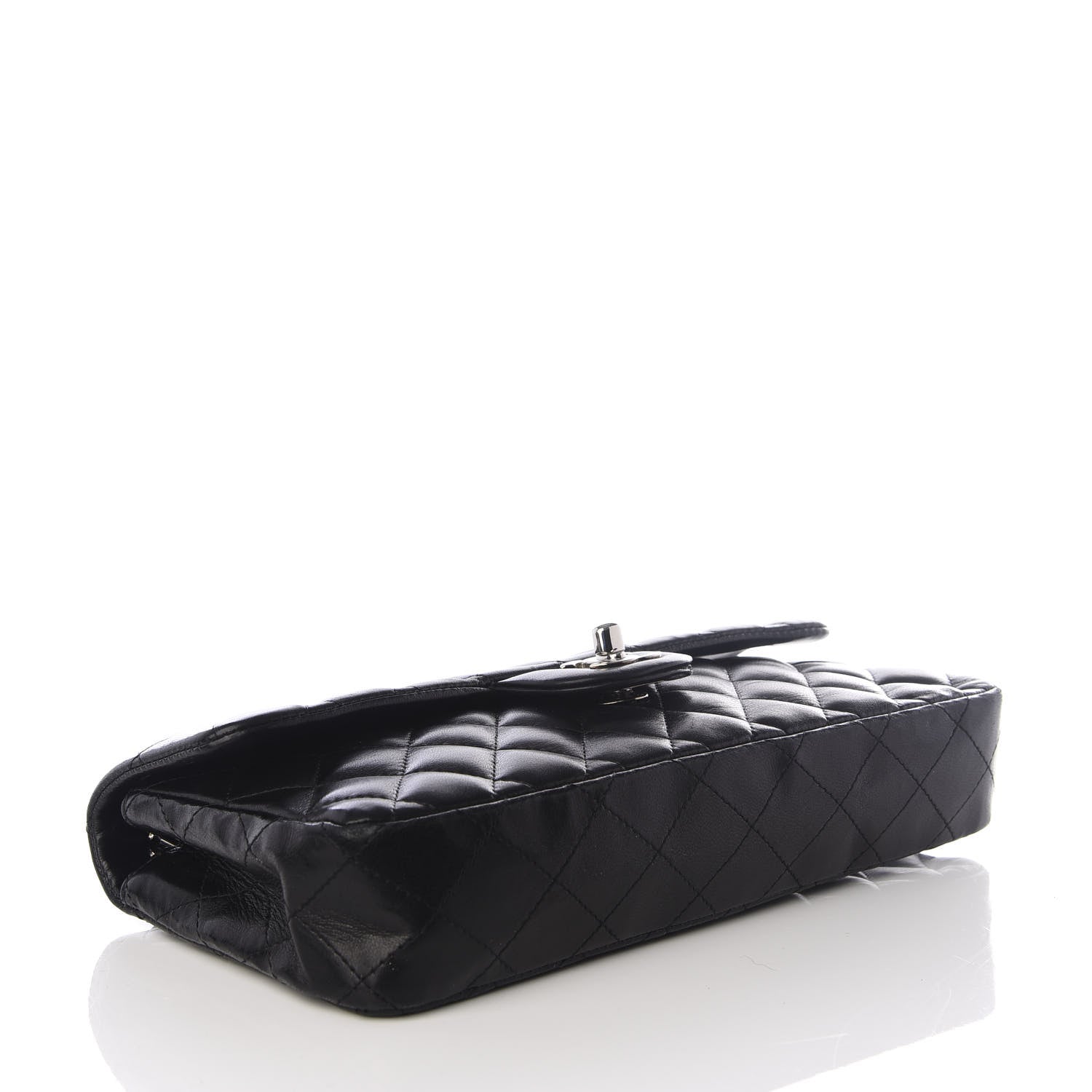 Chanel Lambskin Quilted East West Flap Black 3 of 8