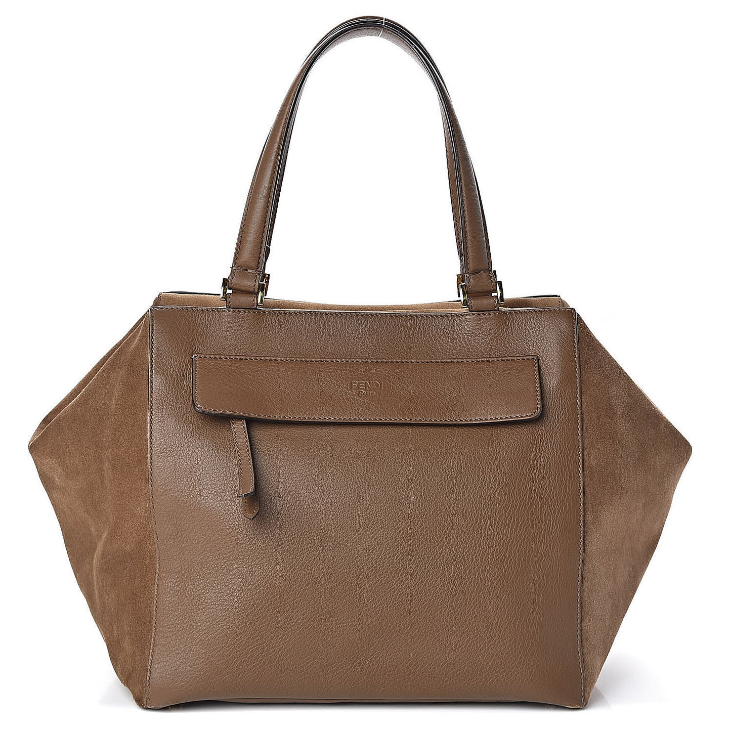 Calfskin Suede Boston Satchel Foresta