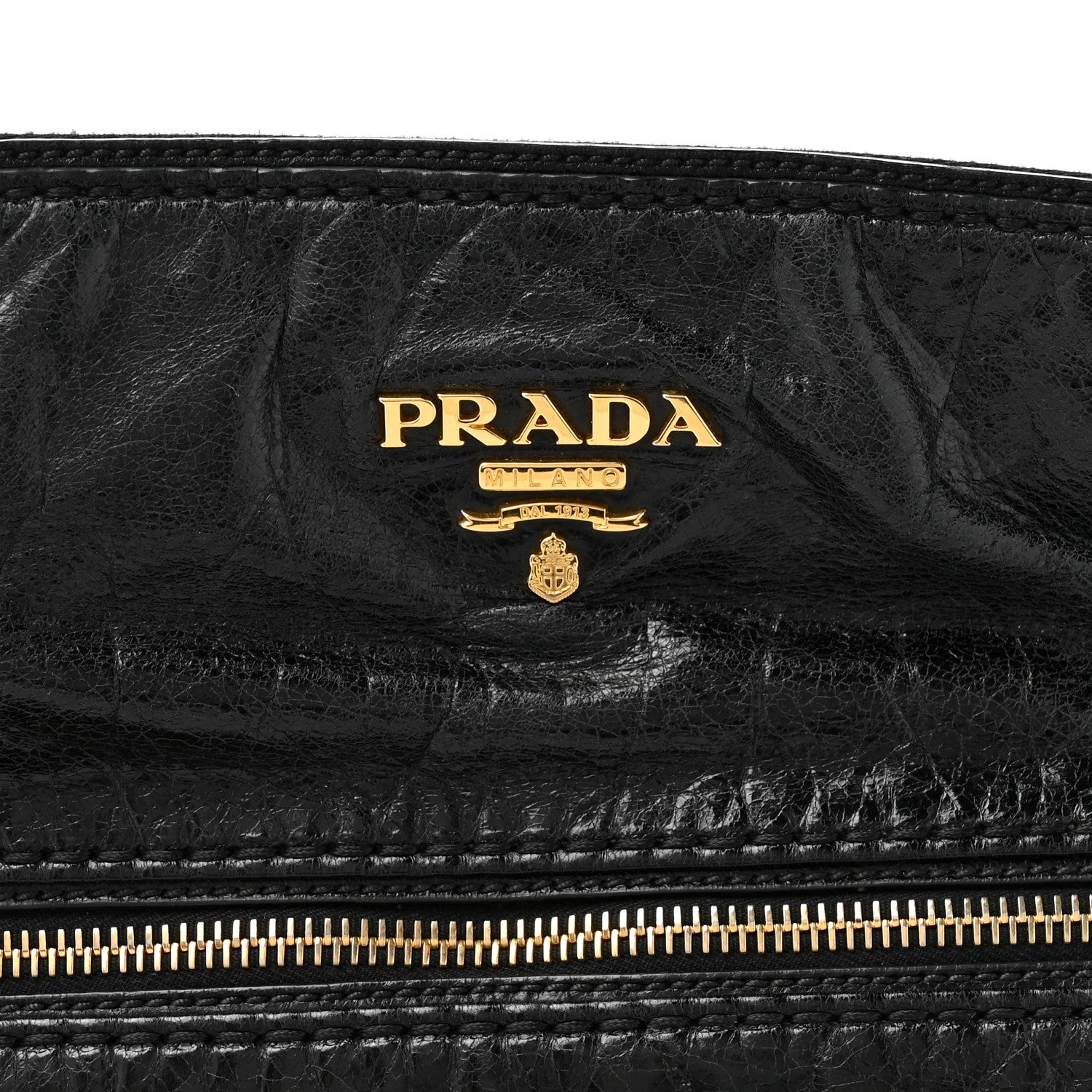 Prada Vitello Shine Hobo Black 7 of 12