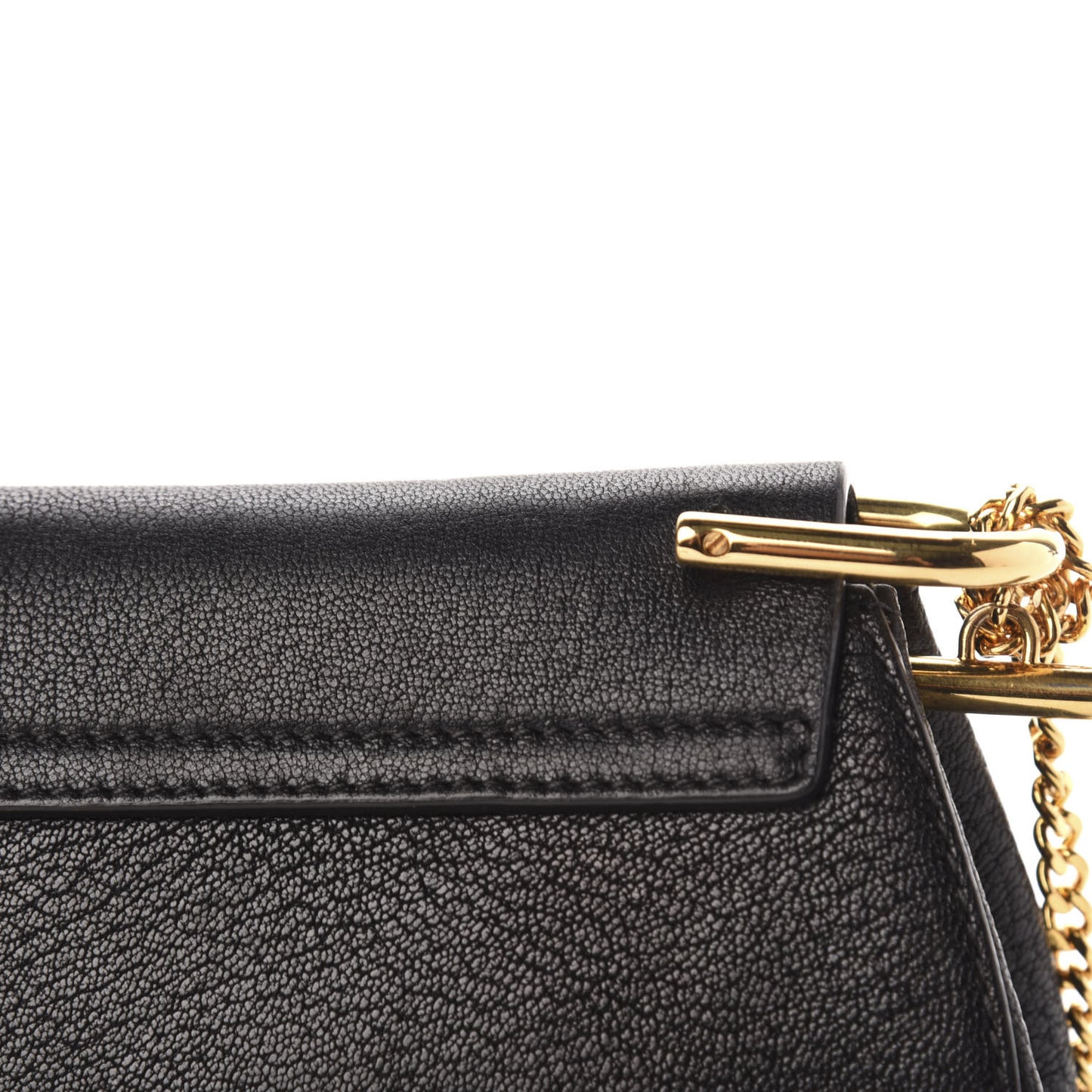 Grained Lambskin Nano Drew Shoulder Bag Black