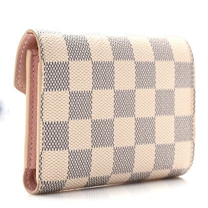 Louis Vuitton Damier Azur Victorine Wallet Rose Ballerine 3 of 11