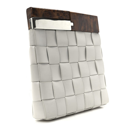 Bottega Veneta Nappa Intrecciato The Snap Clutch White 3 of 9