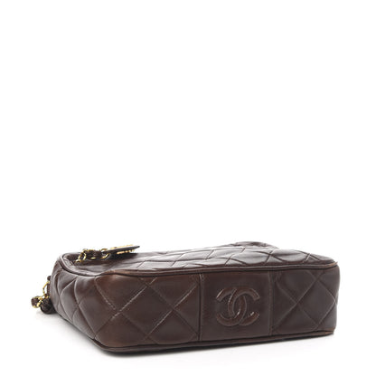 Chanel Lambskin Quilted Camera Case Brown 4 of 11