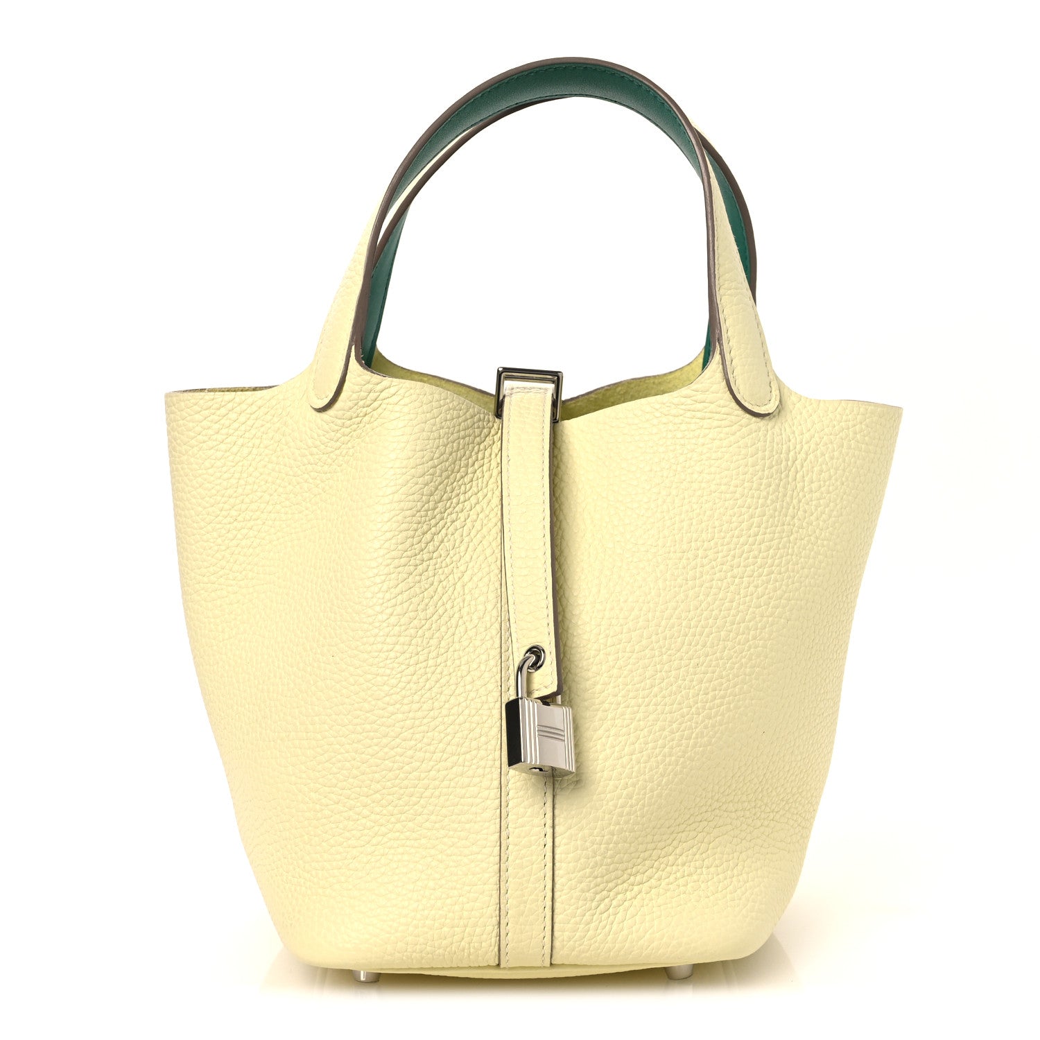 Hermes Taurillon Clemence Swift Eclat Picotin Lock 18 PM Jaune Milton Vert Vertigo 1 of 11