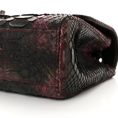 Chanel Snakeskin Soho Tassel Medium Flap Dark Pink Black 10 of 12