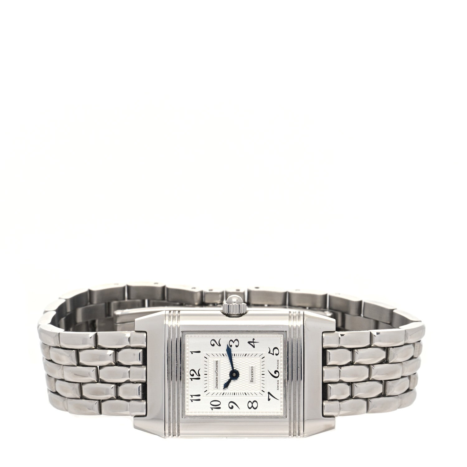 Jaeger-LeCoultre Stainless Steel Diamond Mother of Pearl 20mm Reverso Classic Duetto Manual Winding Watch 266.882.443 3 of 7