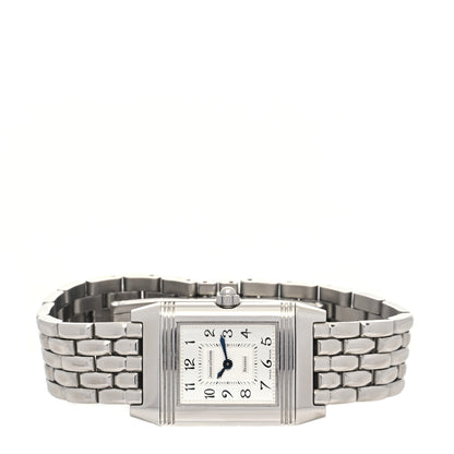 Jaeger-LeCoultre Stainless Steel Diamond Mother of Pearl 20mm Reverso Classic Duetto Manual Winding Watch 266.882.443 3 of 7