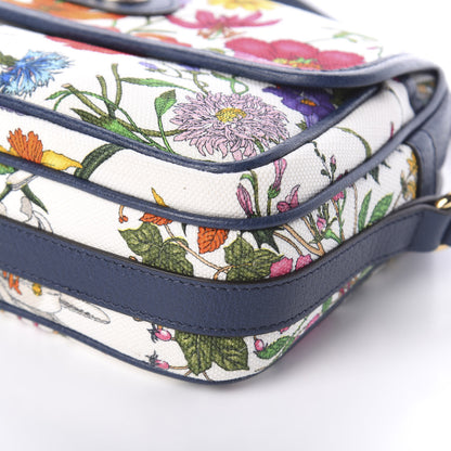 Gucci Canvas Flora Floral Shoulder Bag White Blue Agata Mulitcolor 7 of 7