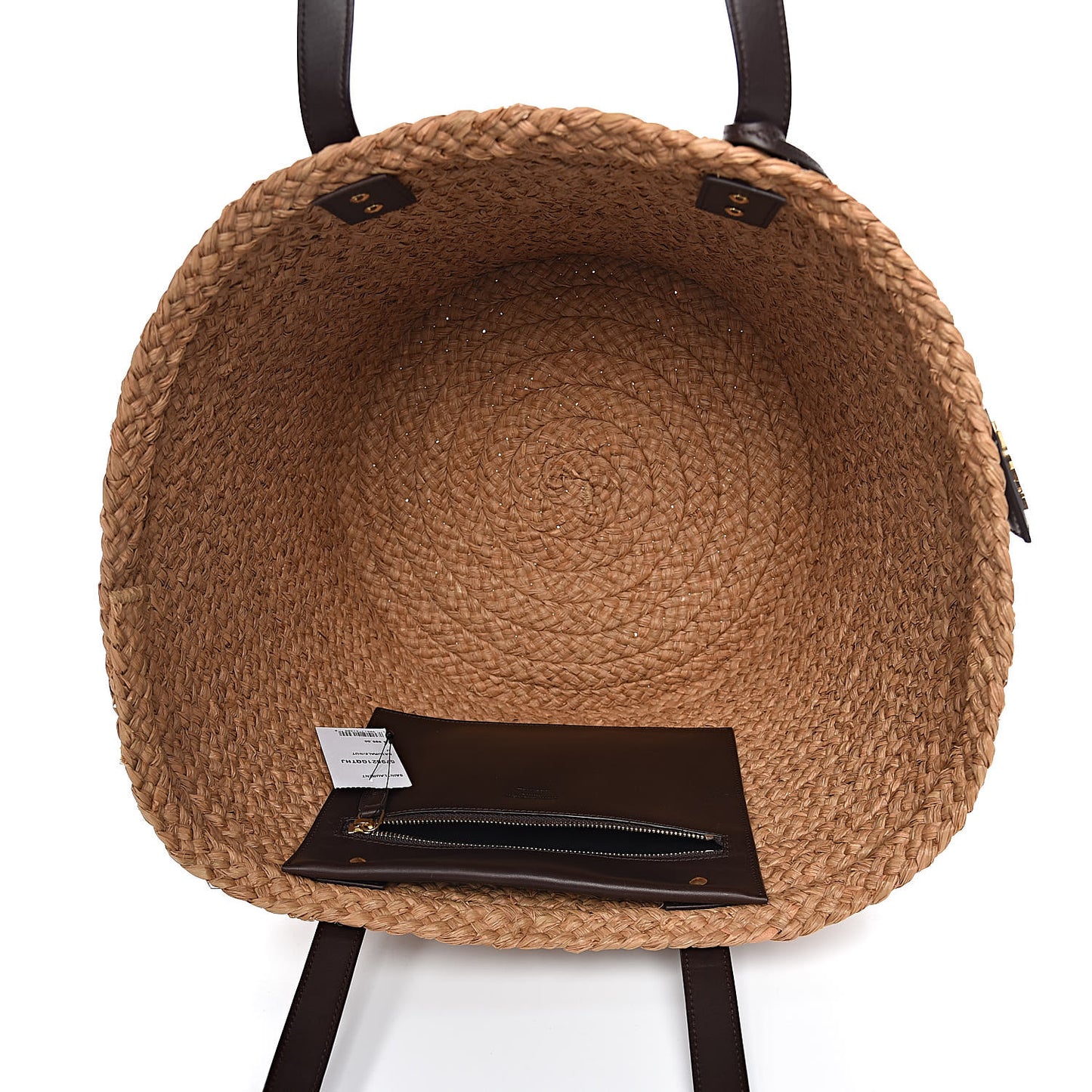 Raffia Calfskin Medium Panier Tote