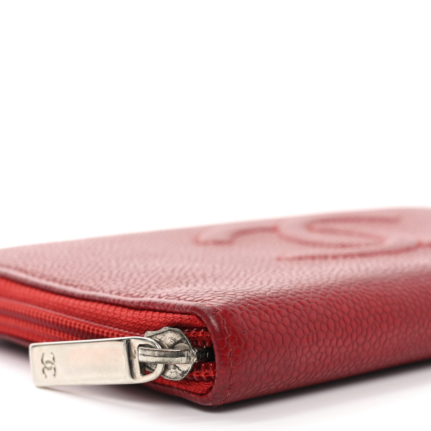 Chanel Caviar Large CC Timeless Zip Around Organizer Wallet Red 9 of 10