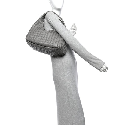 Bottega Veneta Nappa Intrecciato Medium Campana Shoulder Bag Basalt 2 of 10