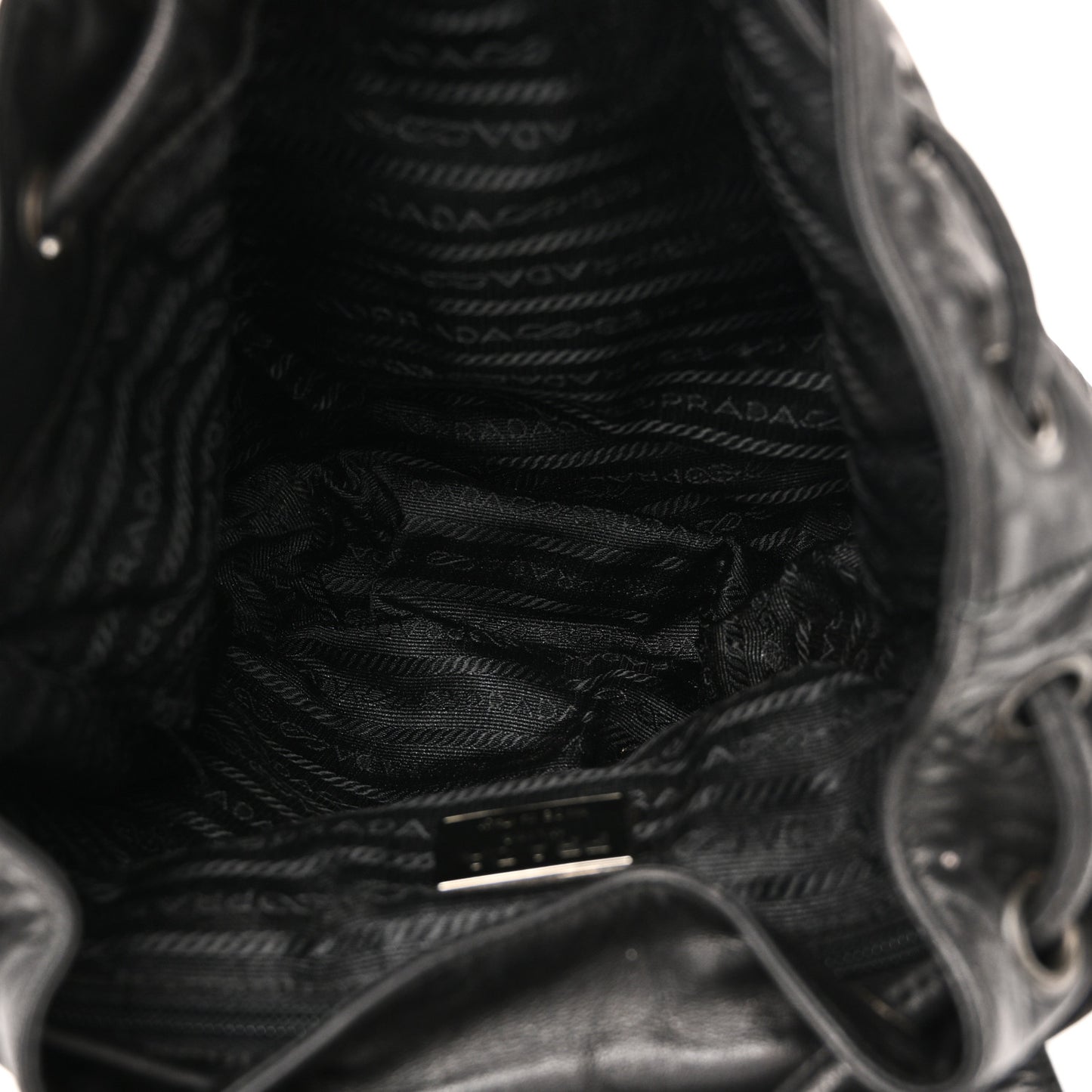 Soft Calfskin Cinch Backpack Black