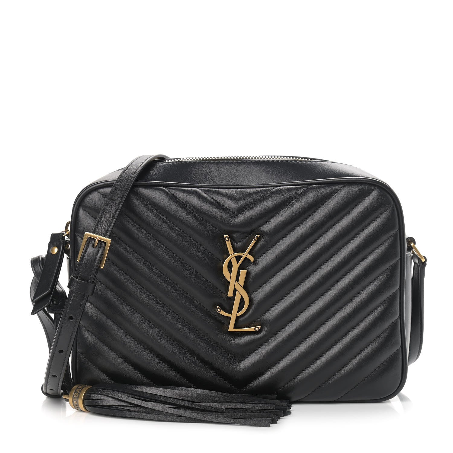 Saint Laurent Calfskin Matelasse Monogram Lou Camera Bag Black 1 of 10