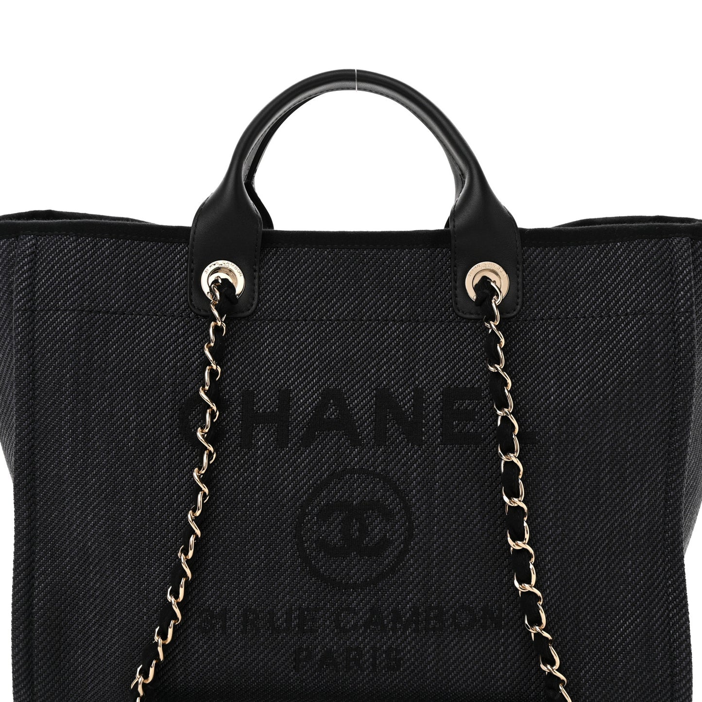 Canvas Medium Deauville Tote Black