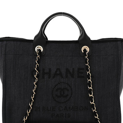 Chanel Canvas Medium Deauville Tote Black 8 of 11