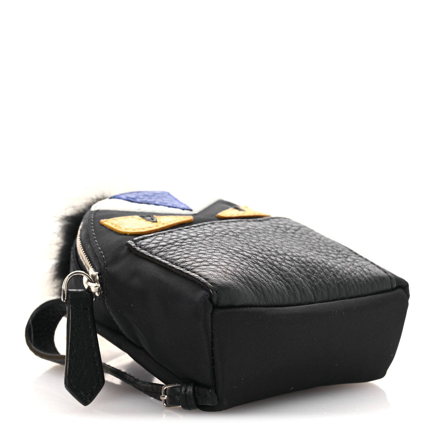 【黑ミサ 2025 in Furano】FLAT POUCH SET Fendi Nylon Cuoio Romano Nutria Fox Fur Monster Eyes Mini Backpack