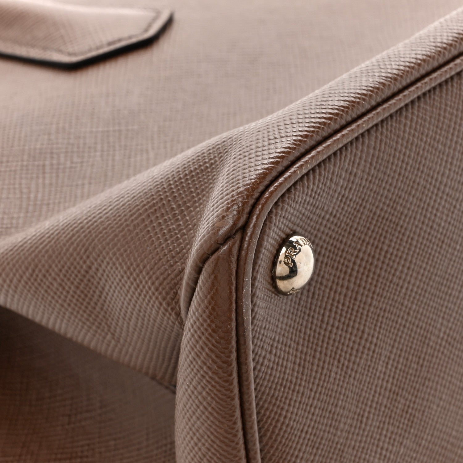 Prada Saffiano Cuir Twin Tote Cocoa 15 of 17