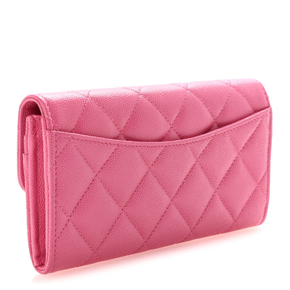 Chanel Caviar Quilted Medium Flap Wallet Pink 3 of 9