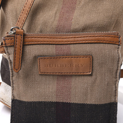 Burberry Canvas Mega Check Mini Ashby Tassel Crossbody Saddle Brown 10 of 10
