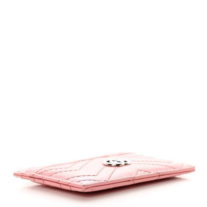 Gucci Calfskin Matelasse GG Marmont Card Holder Wild Rose 4 of 10