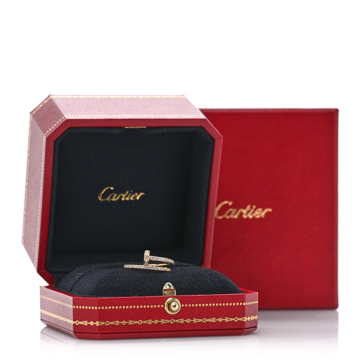 Cartier 18K Yellow Gold Diamond Juste Un Clou Paved Ring 50 5.5 5 of 5