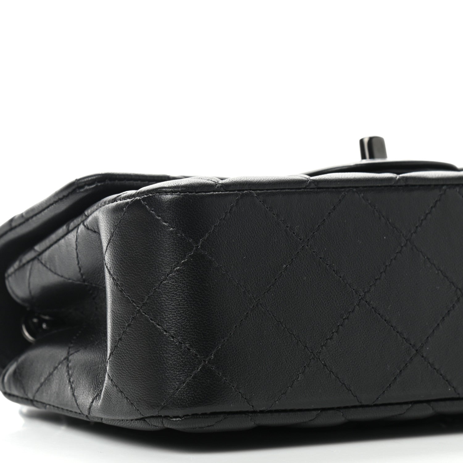 Chanel Lambskin Quilted Mini Rectangular Flap So Black 8 of 9