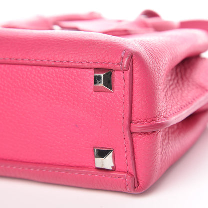 MCM Grained Calfskin X-Mini Milla Tote Beetroot Pink 9 of 14