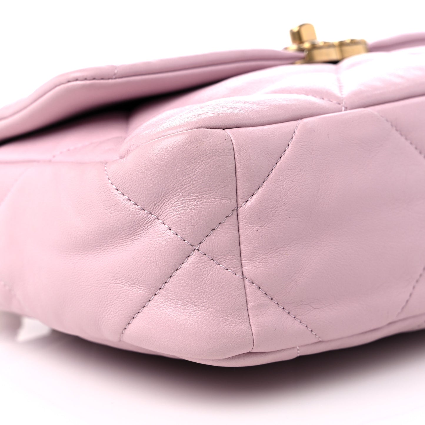 Goatskin Quilted Medium Chanel 19 Flap Light Pink