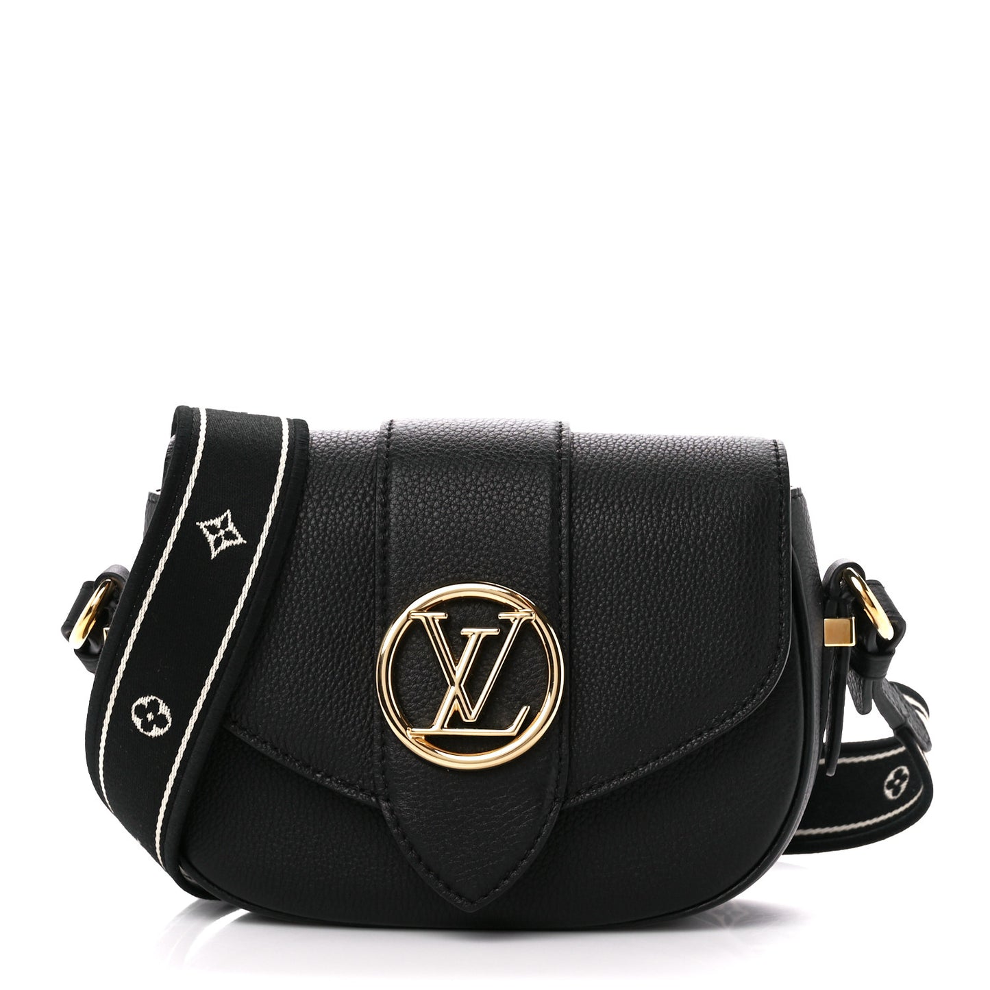 Grained Calfskin LV Pont 9 Soft PM Black